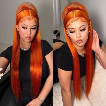 Ginger Straight 13x4 HD Lace Front Wig Pre-Plucked Virgin Hair