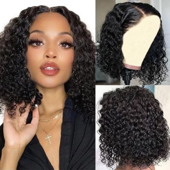 Deep Wave Bob Wig 13x4 Lace Front Human Hair
