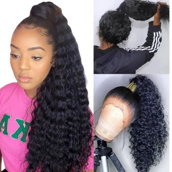 360 Lace Front Wigs Human Hair Pre Plucked Deep Wave 360 Full Lace Human Hair Wigs
