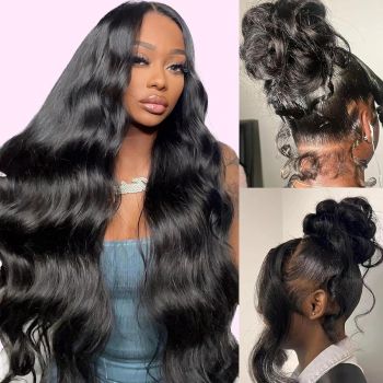360 HD Full Lace Frontal Wigs Human Hair Body Wave Transparent Lace Front Wigs