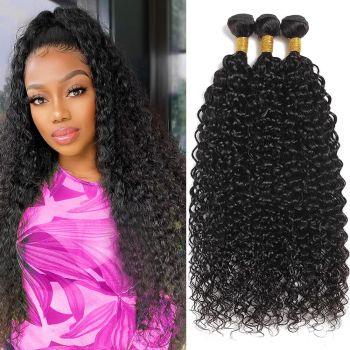 3 Bundles Curly Hair Weave Human Virgin Hair Extensions