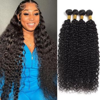 4 Bundles Curly Human Hair Weave Extensions Virgin Hair