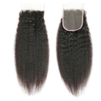 4×4 HD Transparent Lace Closure Kinky Straight Virgin Human Hair